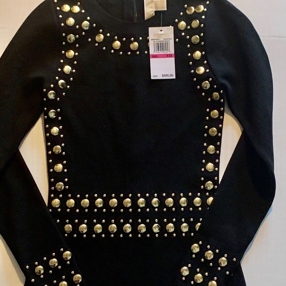 Michael Kors bodycon gold medallion dress- 2018 - Picture 2 of 6